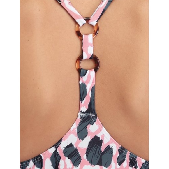 Pink Leopard SideTie Ruched One-Piece Women & Plus - Picture 5 of 5